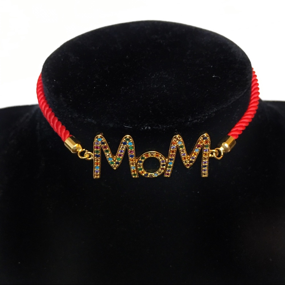 Charming Red “Mom” Rope Adjustable Bracelet - Picture 3 of 6